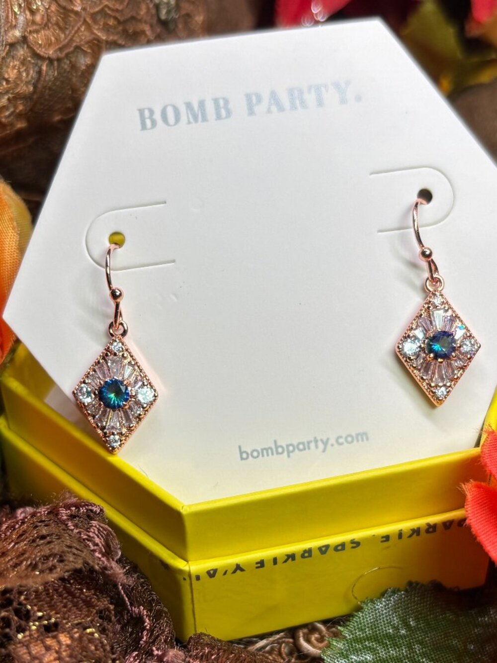 Bomb Party "Made To Impress" Rainbow Topaz Luxury Drop Earrings RBP3996
